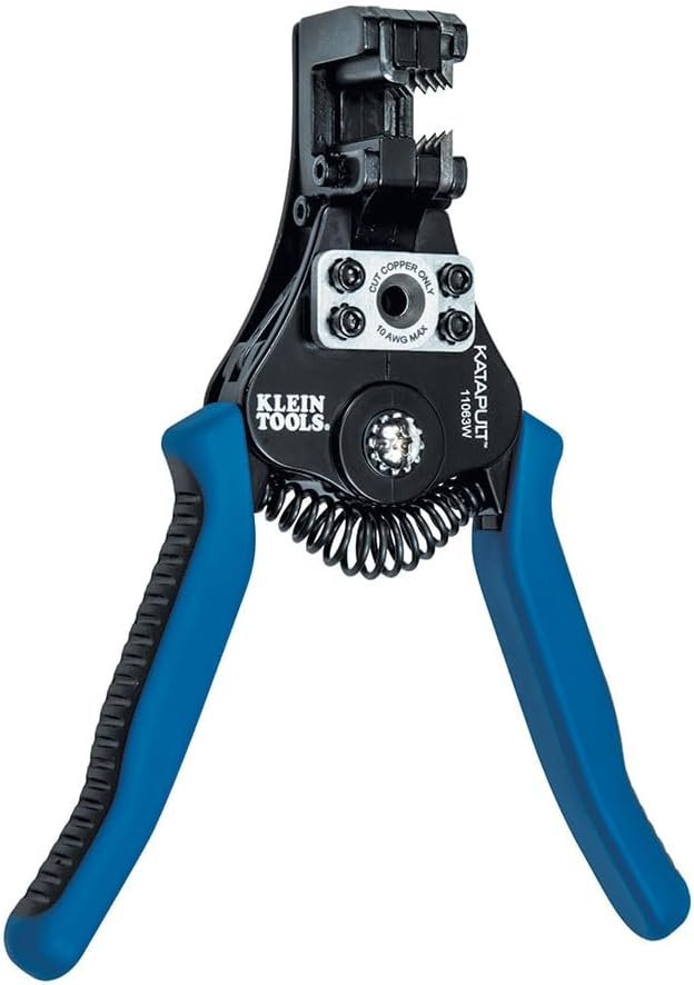 Klein Tools 11063W Wire Cutter/Stripper, Heavy Duty Automatic Tool for 8-20 AWG Solid and 10-22 AWG Stranded Electrical Wire