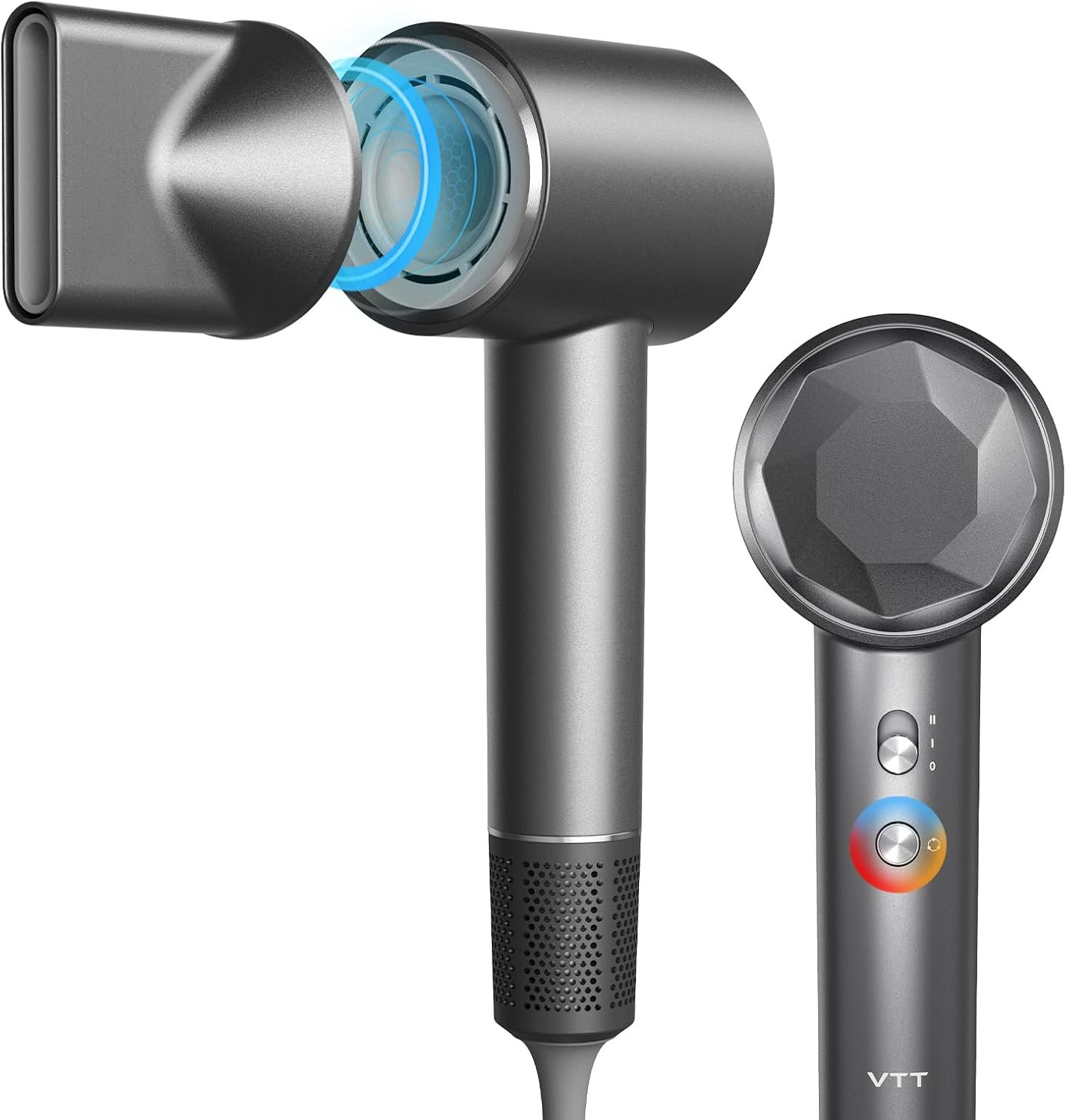 VTT Hair Dryer, 150000 RPM High Speed Blow Dryer for Fast Drying, Low Noise, Lightweight Design for Home & Travel Use, Perfect for Men, Women, and Professionals