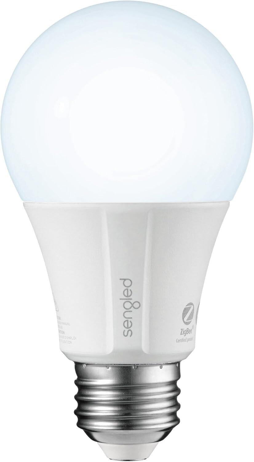 Sengled Zigbee Smart Bulb, Smart Hub Required, Works with SmartThings and Echo with built-in Hub, Voice Control with Alexa and Google Home, Daylight 60W Equivalent A19 Alexa Light Bulb, 1 Pack
