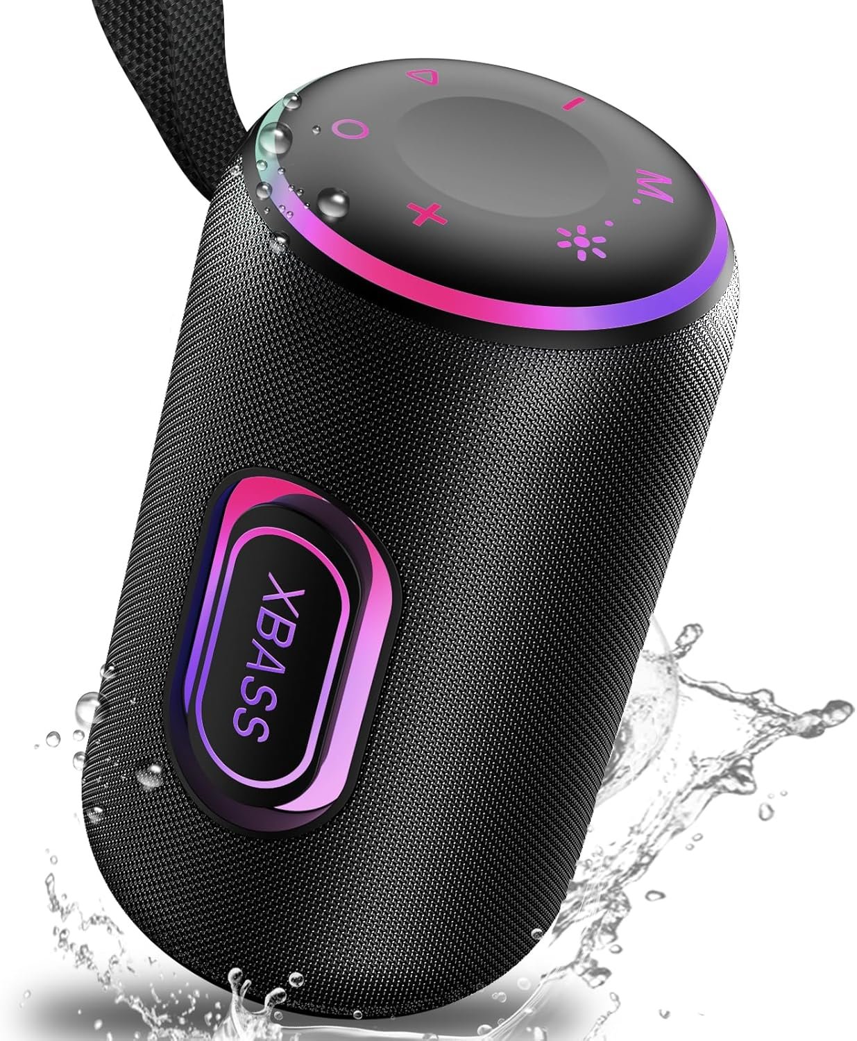 Portable Bluetooth Speaker, Bluetooth 5.4 Speaker, 30W Dual Speaker, 2.0 Channel, Deep Bass, 30H Playtime, Colorful RGB Lights, IPX7 Waterproof, TWS pairing for Outdoor/Home/Party/Travel, Gift Ideas