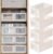 Linen Closet Organizers And Storage, 4 Pack Storage Bins Baskets for Organization Foldable Organizer with Clear Window Organizing Clothing, Jeans, Shelves