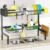 SNSLXH [2-Tier 4 Baskets Over The Sink Dish Drying Rack, 26.57″-35″, Large Sink Rack for Kitchen, Extensible and Adjustable, Saving Kitchen Space