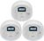 3 Pack Combination Photoelectric Smoke and Carbon Monoxide Alarm Detector with Digital Display; Battery-Operated Smoke Carbon Monoxide Alarm