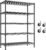 REIBII 1653LBS Storage Shelves with Wheels,76.1″ H Metal Shelving 5-Tire Adjustable Wire Shelving Pantry Shelves for Garage Shelving, Pantry, Kitchen, Closet, Commercial,15.7″ D x 35.4″ Wx76.1 H