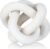 3 Link Wood Knot Decor – Hand Carved Coffee Table Decoration, Boho Chain Link Decor, Modern Shelf, Rustic Objects for Home Living Room Bedroom(White)