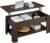 Yaheetech Lift Top Coffee Table with Hidden Compartment and Storage Shelf, Rising Tabletop Dining Table for Living Room Reception Room, 38.6in L, Espresso